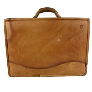 VTG Hartmann Briefcase Caramel Tan Belting Leather Hard Case Attache 5''
